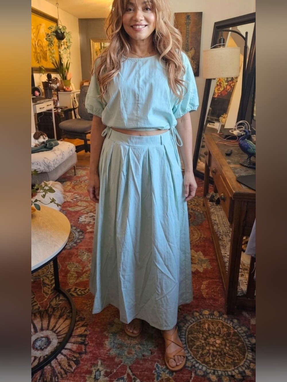 THIS A TWO PIECE SET Light Blue Women's Maxi Skirt - Brand Unspecified